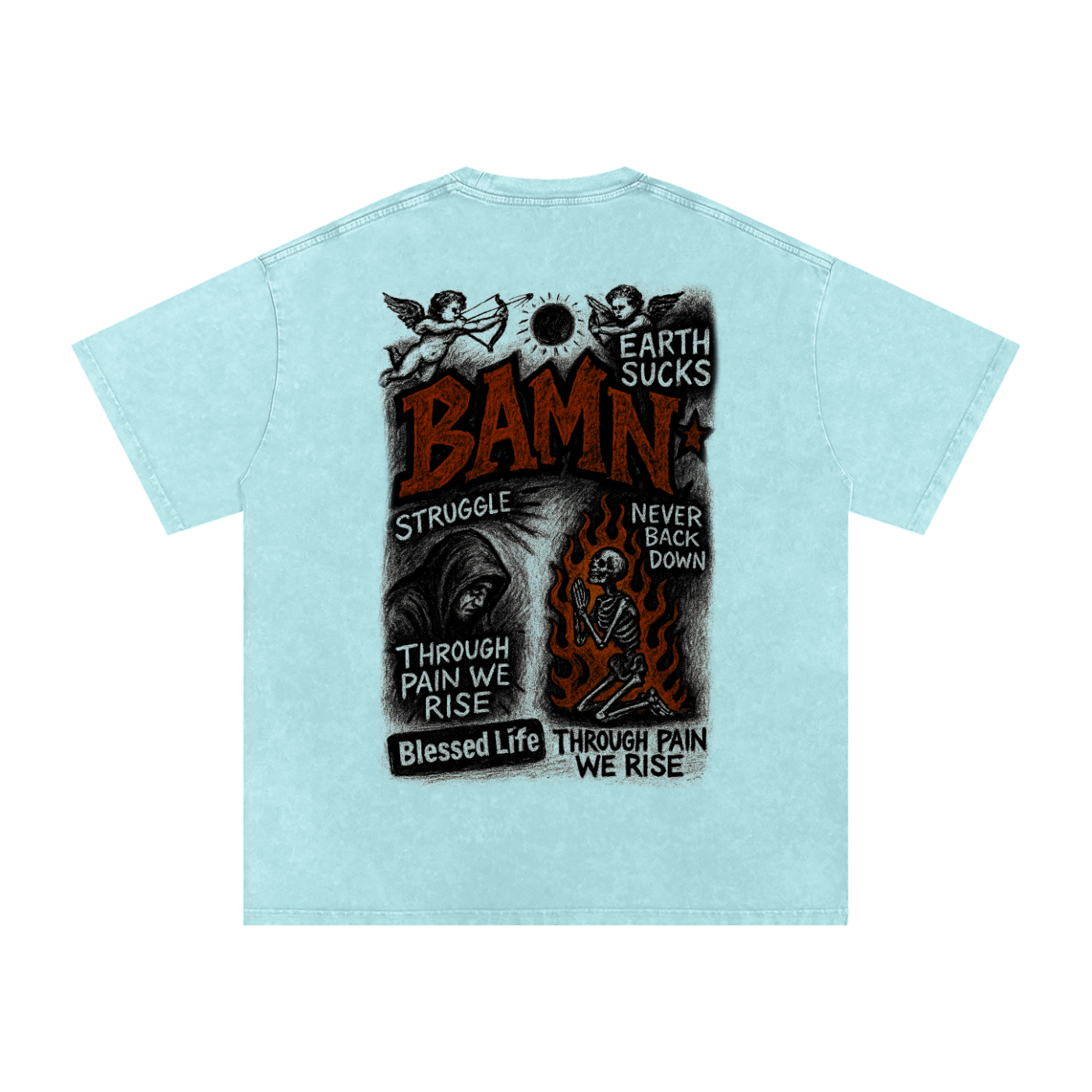 "THROUGH PAIN WE RISE”