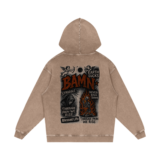 “THROUGH PAIN WE RISE”