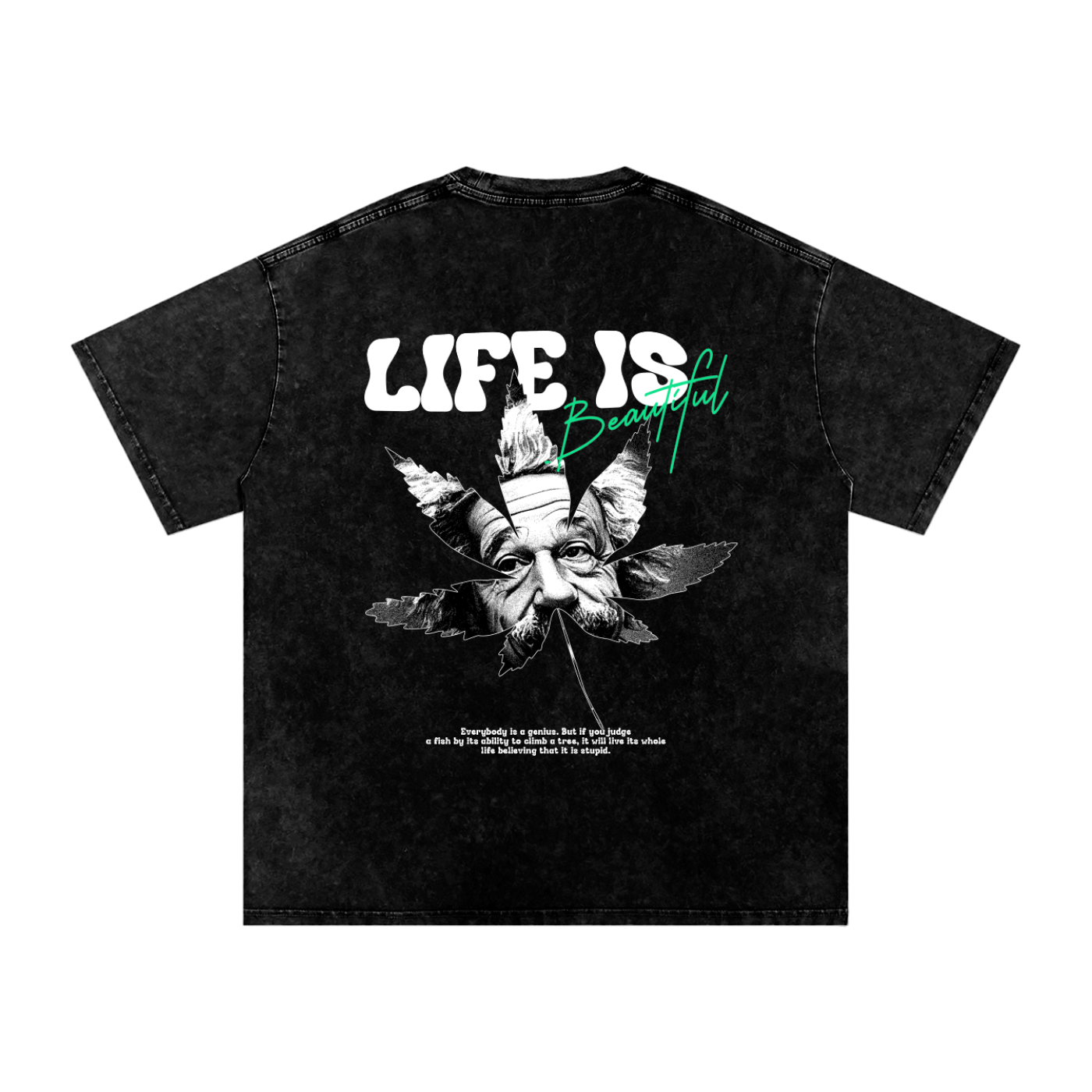 "LIFE IS BEAUTIFUL" TEE – HIGH THOUGHTS, DEEP ROOTS